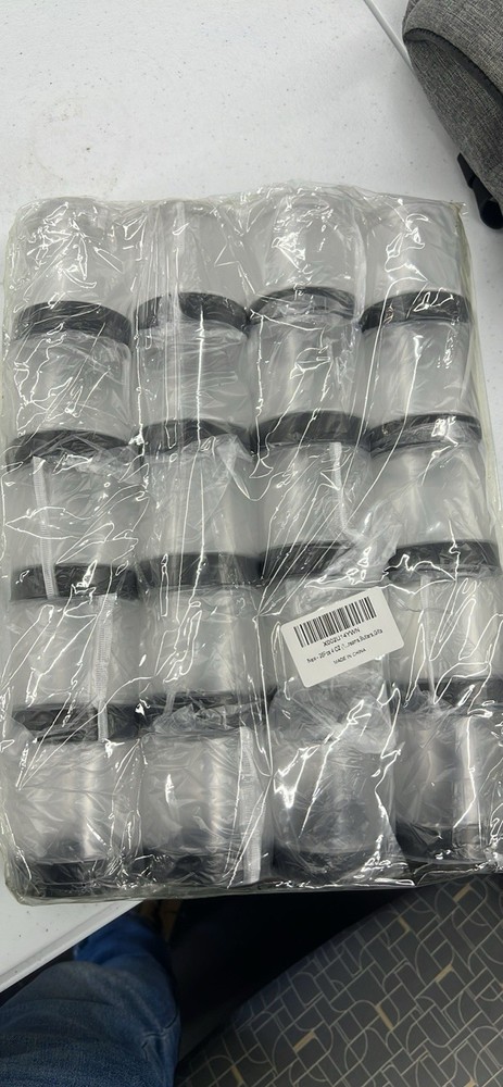 20 Count 4oz Single Wall Plastic Jars With Black Lids