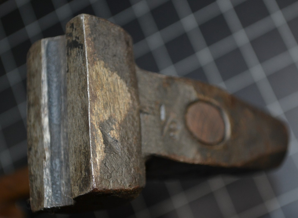 WARREN TOOLS - 1/2" - BLACKSMITH TOP SWAGE HAMMER - ALL ORIGINAL WITH HANDLE