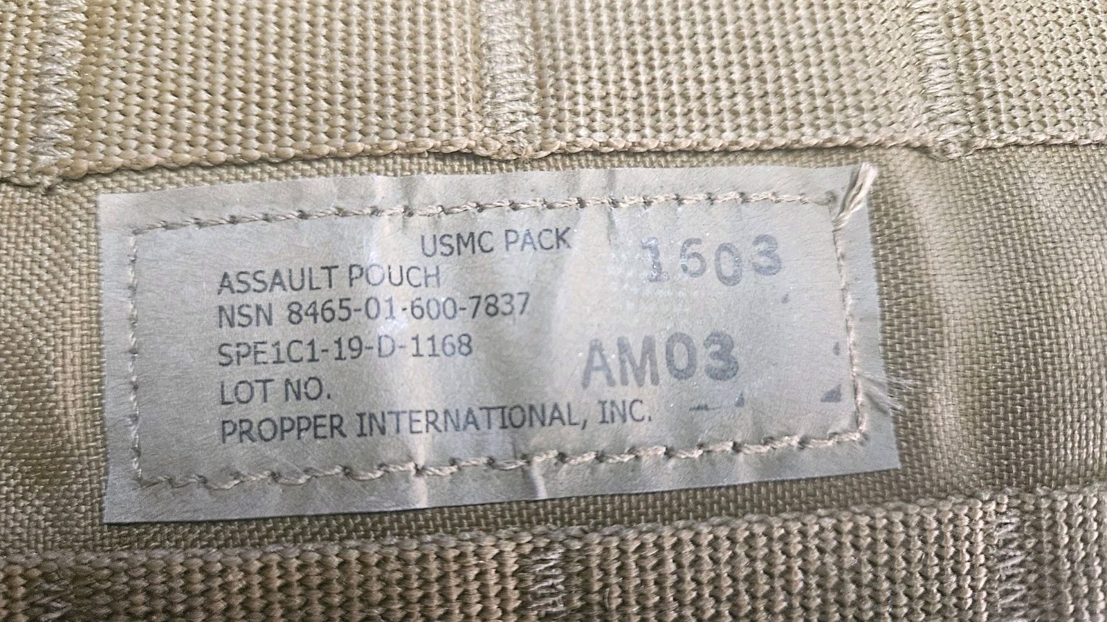 Assault Pouch USMC Molle II Coyote Pack Dump Marine UsGI FILBE Good brown