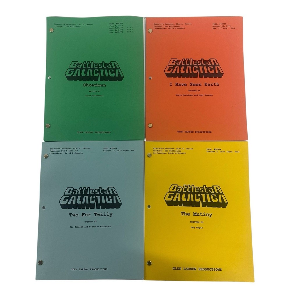 Battlestar Galactica Scripts 1978 Set of 4 Episodes