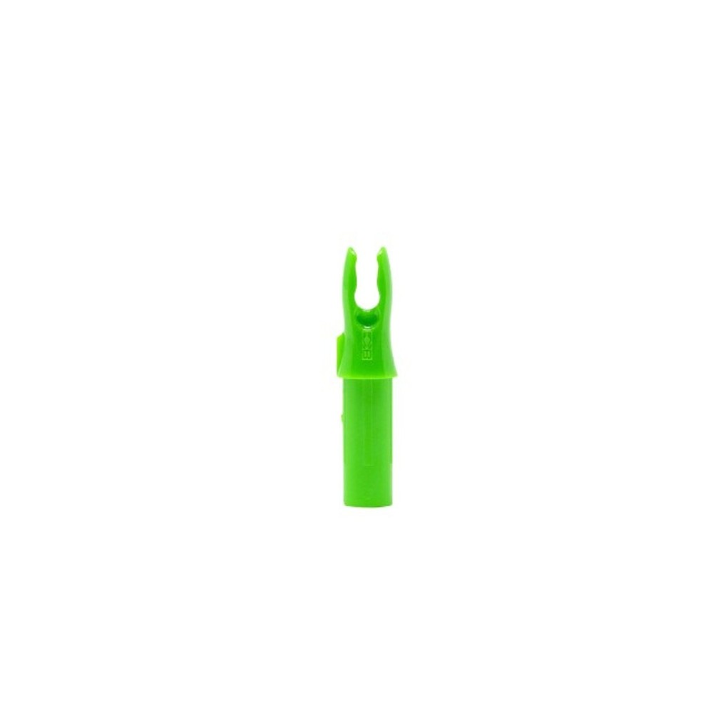 25 Pack Bohning Blazer DoubleLock Nock .246 ID 6.5MM Solid Neon Green