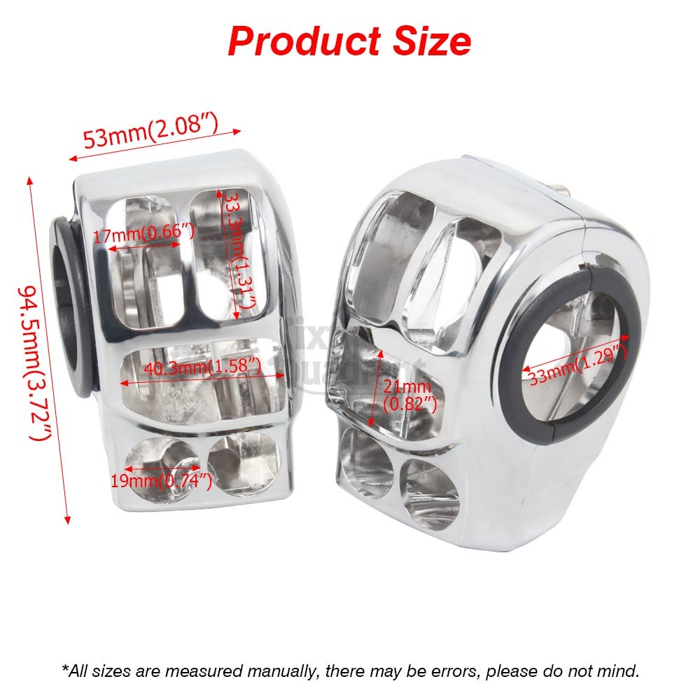 For Harley Touring Street Road Glide Chrome Handlebar Control Switch Housing