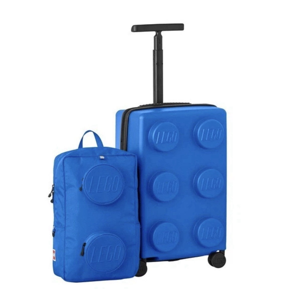 NEW LEGO Kids 2-Piece Luggage Set Expandable Trolley & Backpack Travel Bag Blue