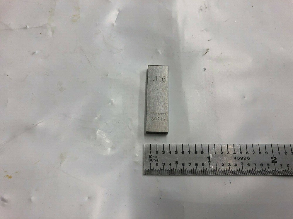 .116 Starrett Rectangular Steel Gage Gauge Block.