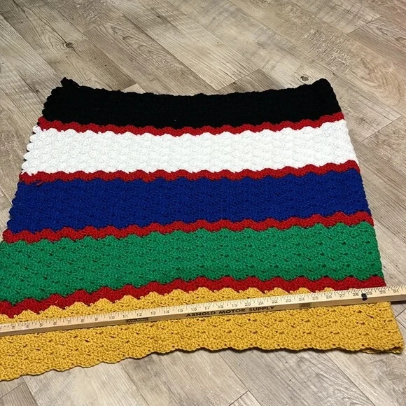 Vintage Soft Striped Afghan