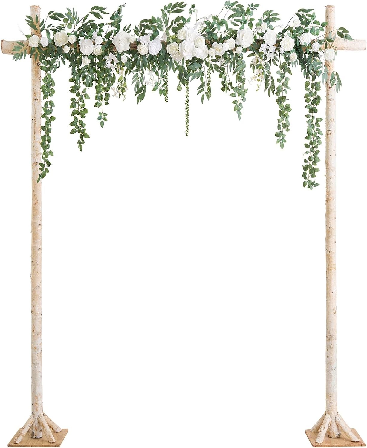 6.5FT Backdrop Floral Garland Spring Artificial Wedding Arch Flowers Pink Decor