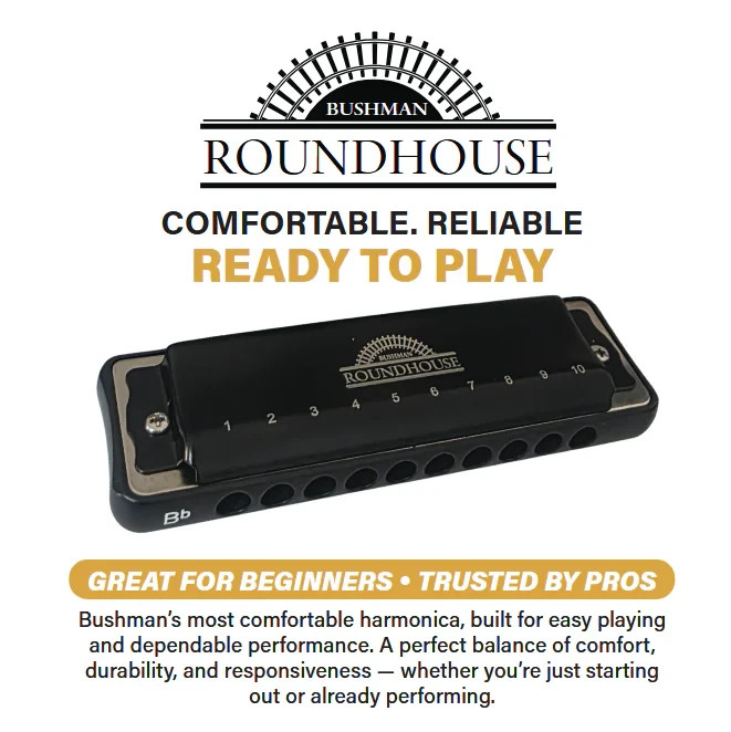 Bushman Roundhouse Harmonica ~Multiple Keys