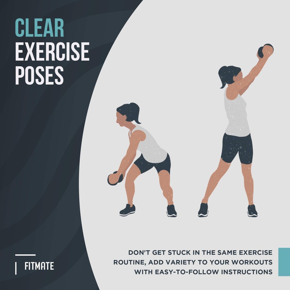 FitMate Dumbbell Workout Exercise Poster - Workout Routine with Free Weights,...