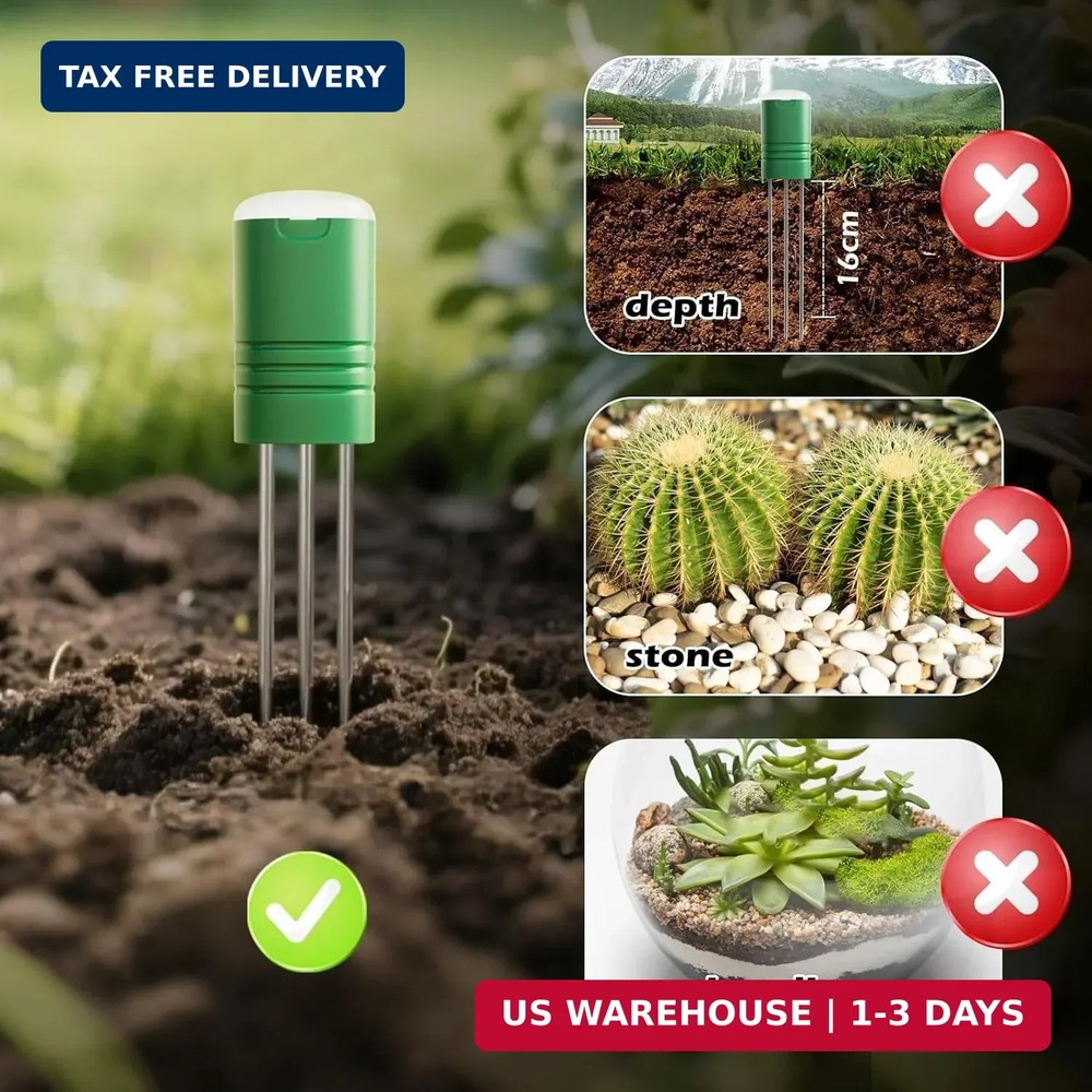 VODESON Soil Moisture Meter for Plants, Multi-Zone Wireless Soil Test Kit & Soil