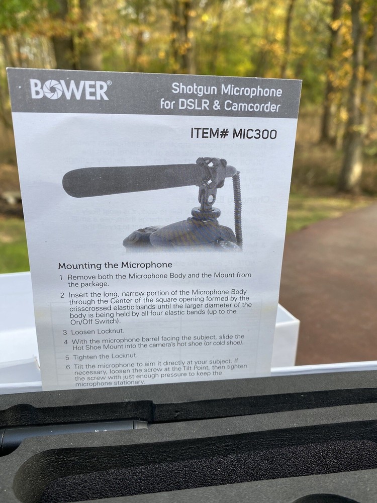 🎤Bower MIC300 Mini Shotgun Condenser Microphone Black