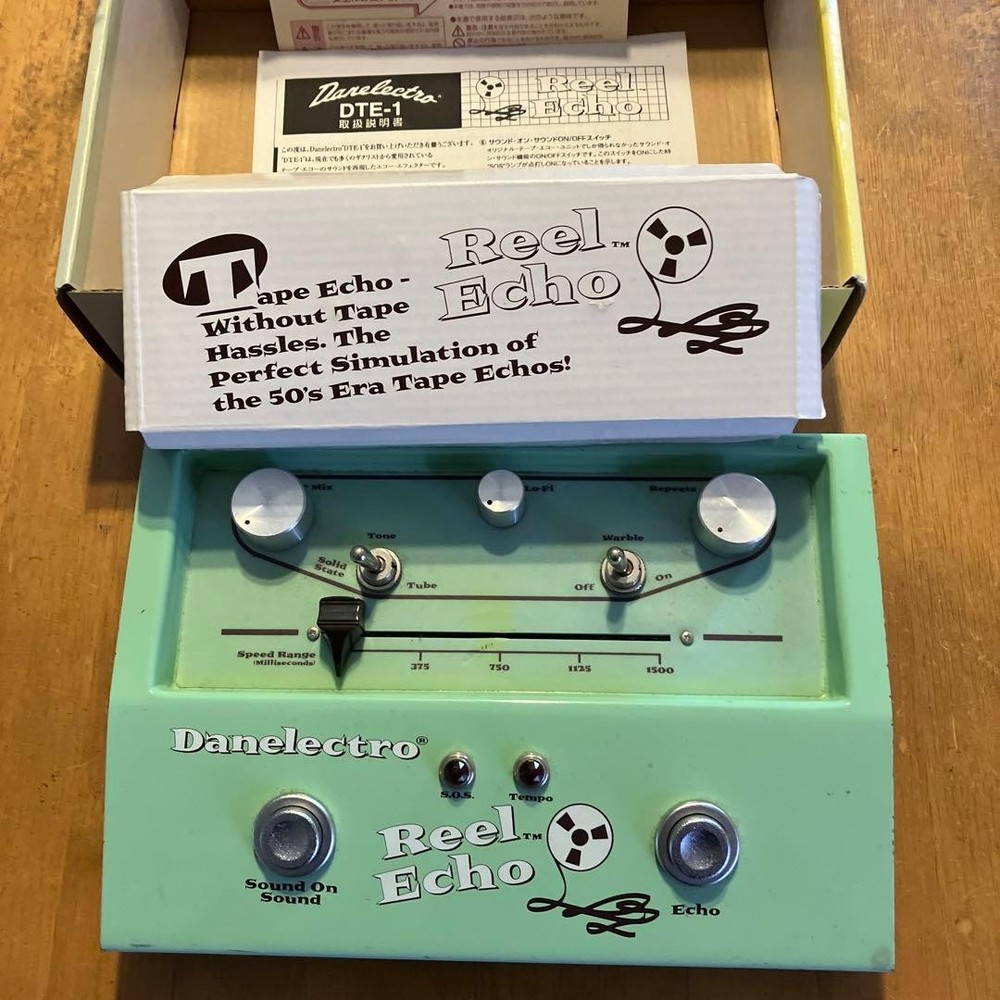 Danelectro Real Echo DTE-1 Guitar Effect Pedal Operation confirmed w/ Box Used