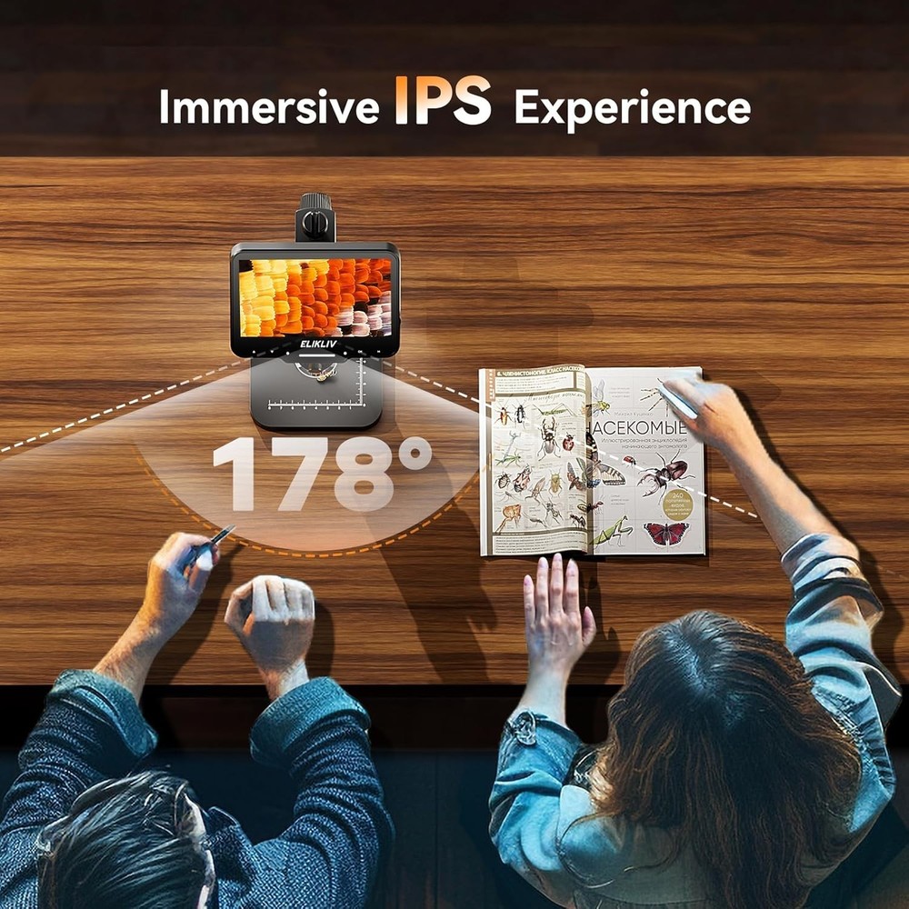 Explore with 1000x Digital Microscope: 4.3'' LCD, Adjustable Lights & PC Connect