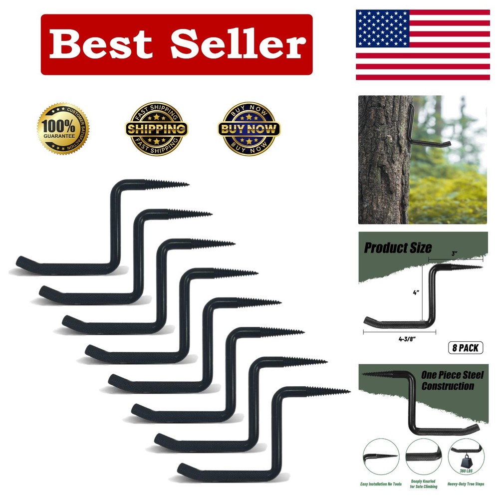 High Load Capacity Tree Climbing Steps - 4-Inch with Slip-Resistant Design