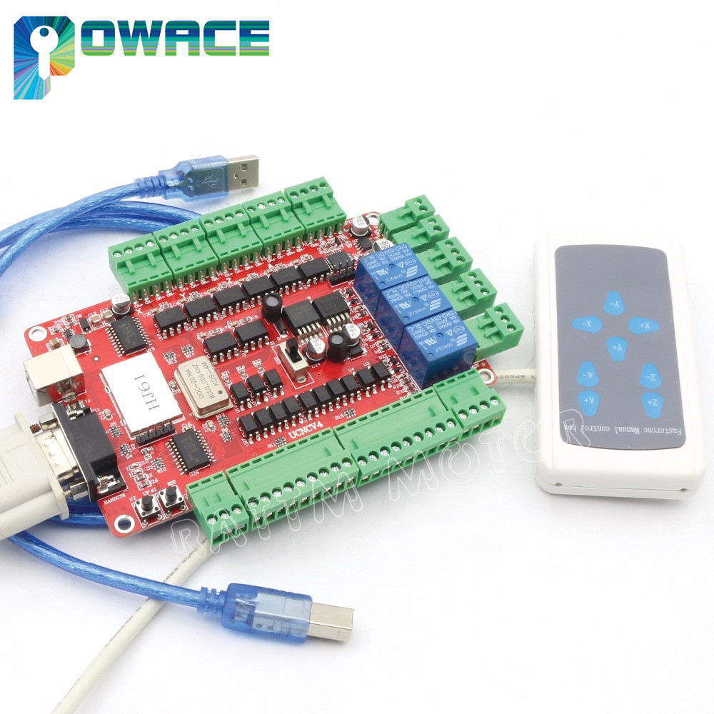 4 Axis USBCNC Breakout Board Interface Controller+Hand Controller for CNC Router