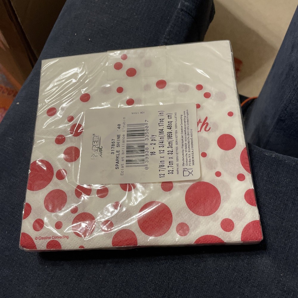Creative Converting 40th paper napkins