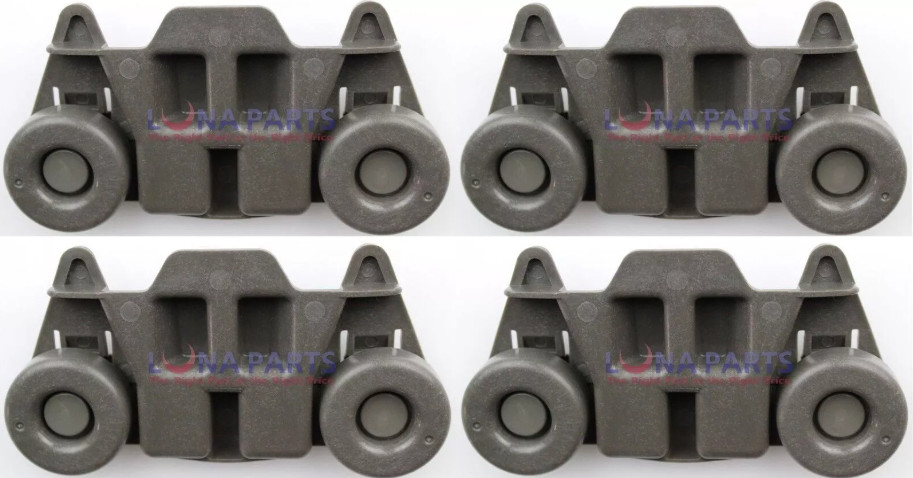 WDT780SAEM1 Whirlpool Dishwasher Lower Dishrack Rollers (4 Pack)