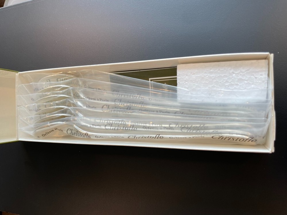 Christofle Long Drink Spoons, Set/6, Silverplate