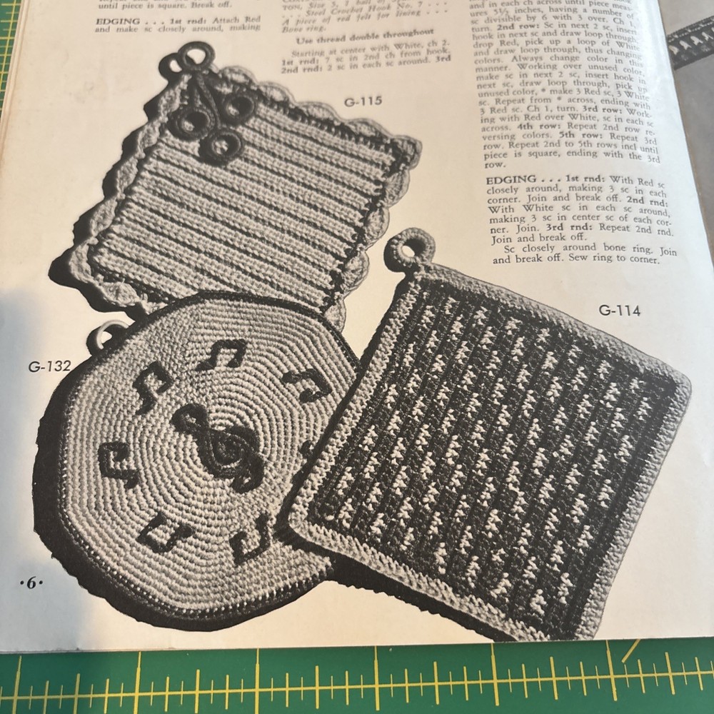 Unique Antique Crochet Patterns Booklet - Including Curtain Pulls