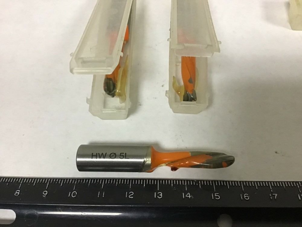 Qty (3) Left Hand 5MM Diameter Reground Boring Bits