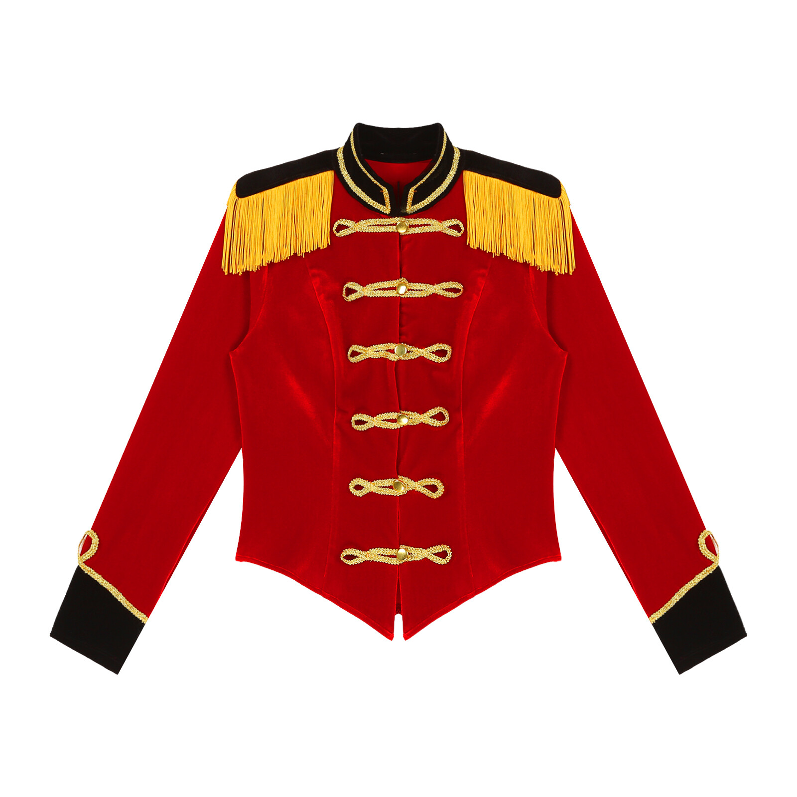 YiZYiF Women Circus Ringmaster Costume Long Sleeve Jacket Coat Halloween Cosplay