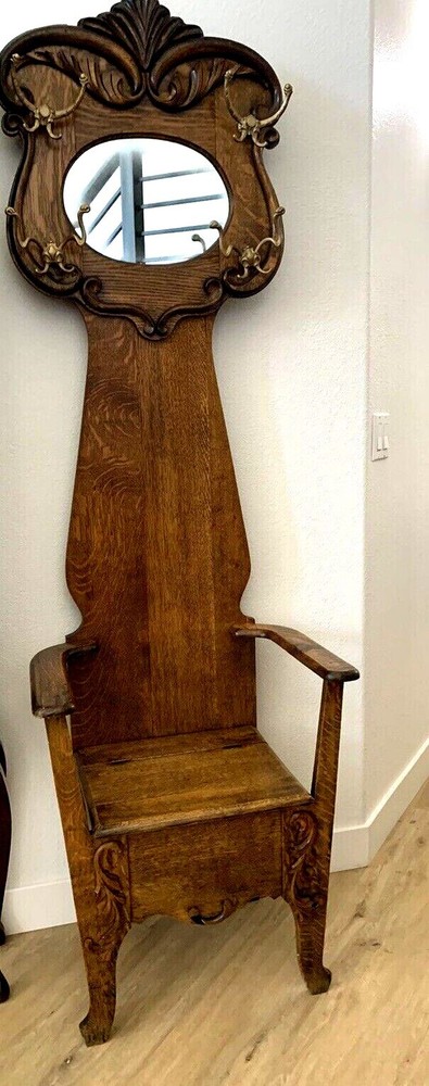 Antique OAK Hall Tree