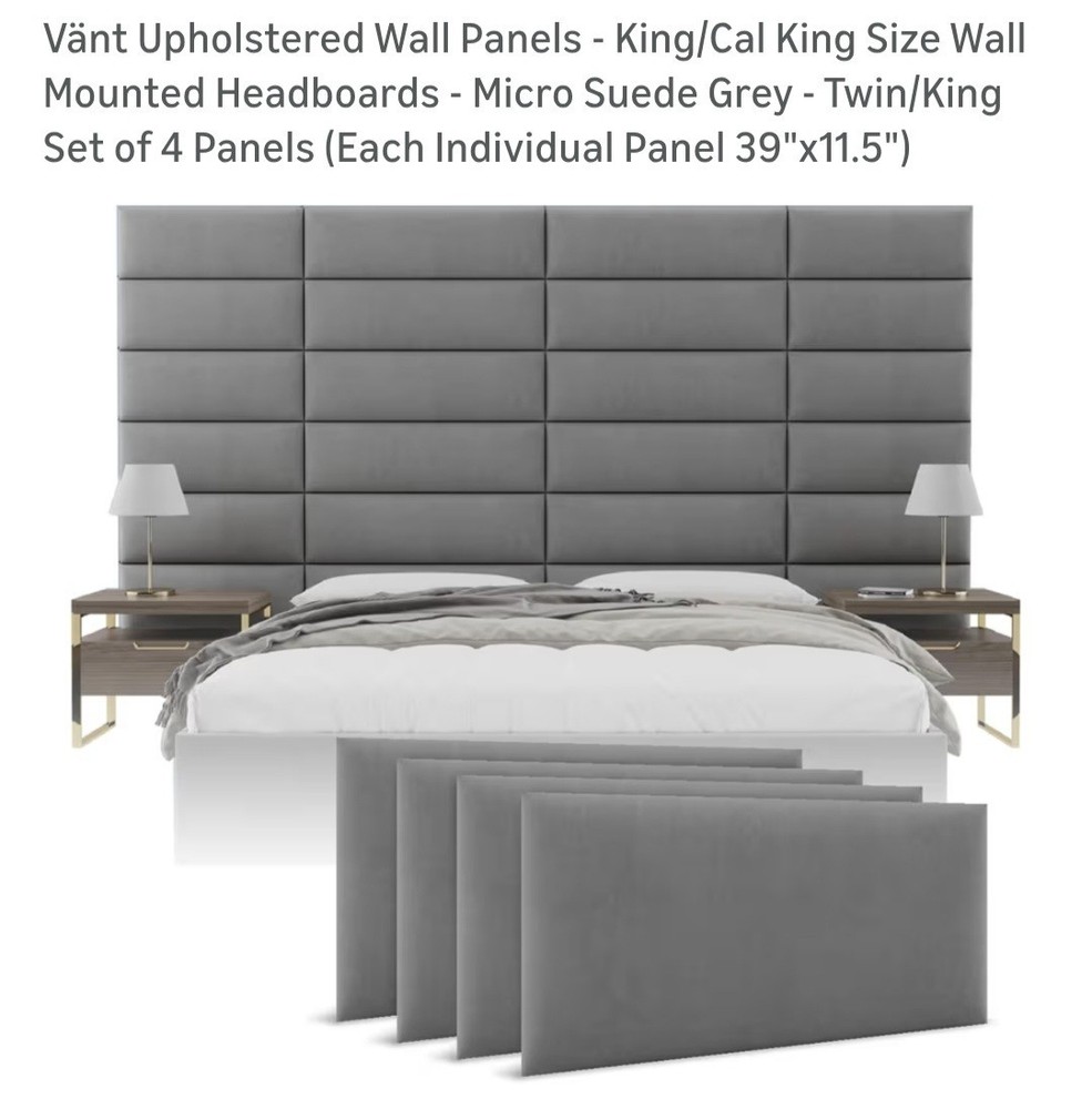 Wall Mounted Headboards/panel Grey