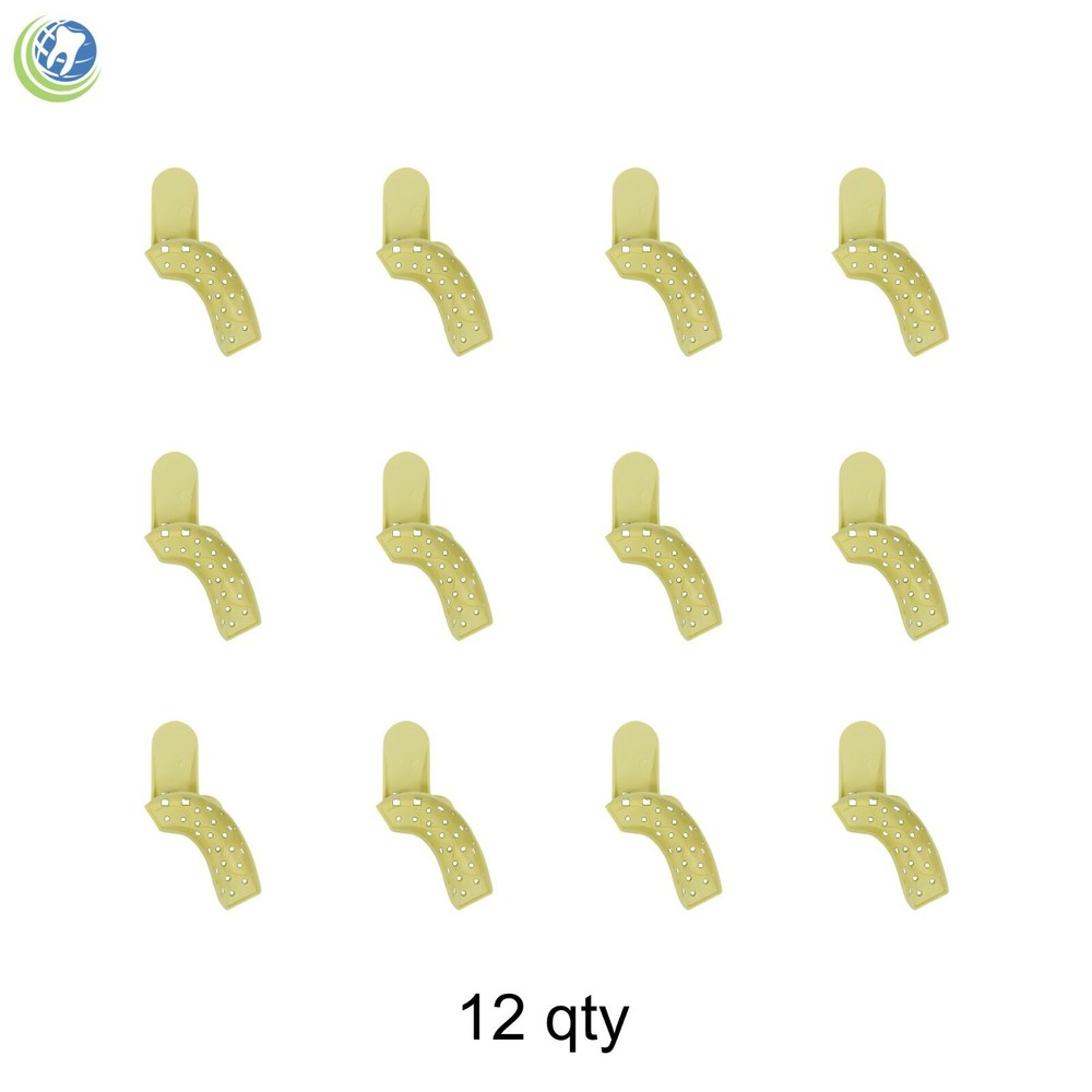 DISPOSABLE PLASTIC AUTOCLAVABLE IMPRESSION TRAYS PARTIAL PERFORATED #7 12/BAG