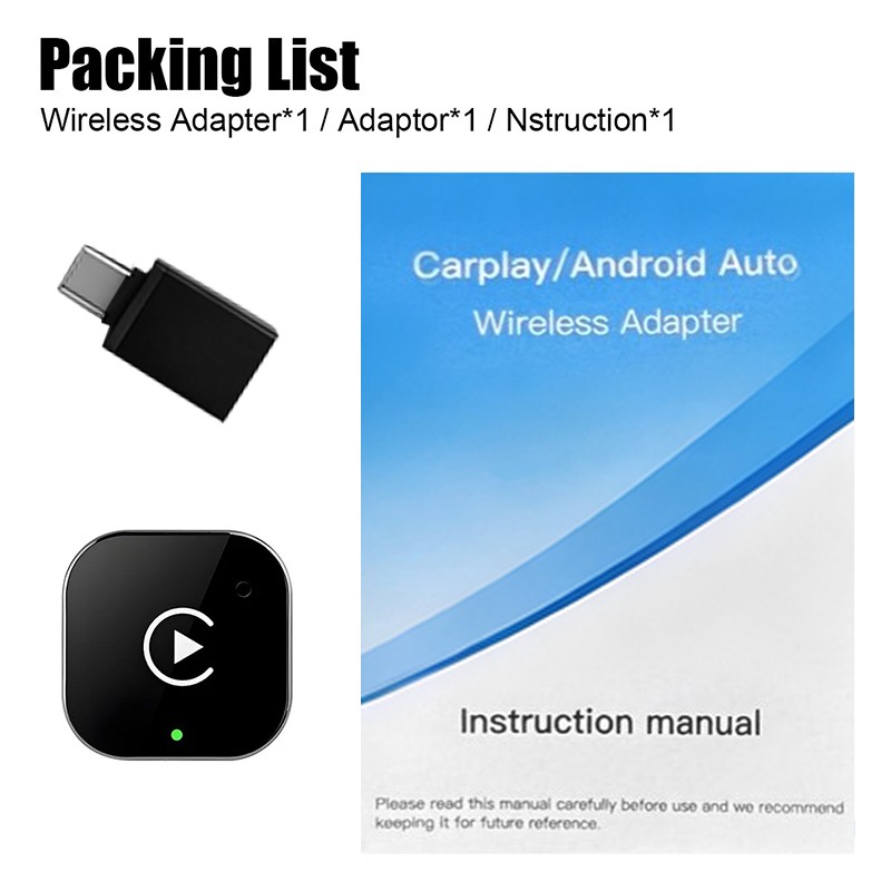 USB Auto Wireless CarPlay Adapter For Apple Android Wireless Dongle Plug ＆ Play