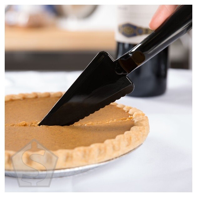 Visions 10" Black Disposable Plastic Pie Server - 72/Case