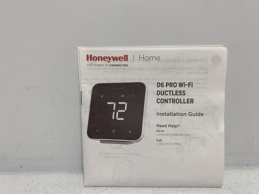 Honeywell DC6000WF1001 Ductless Controller Programmable Thermostat