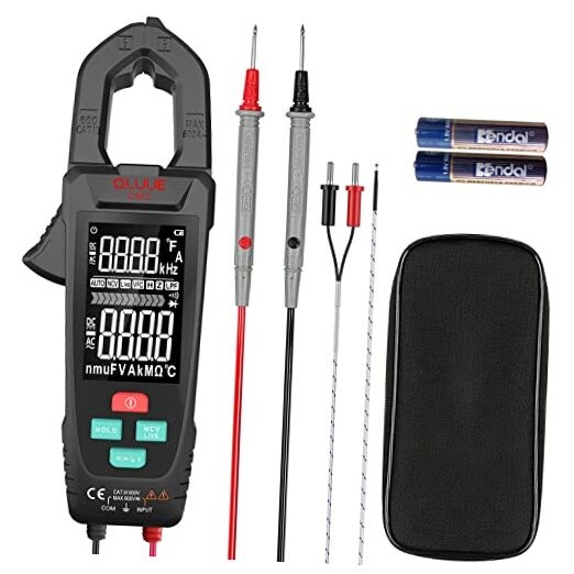 Digital Clamp Meter Multimeter for AC/DC Current & Voltage, Auto-ranging 9999
