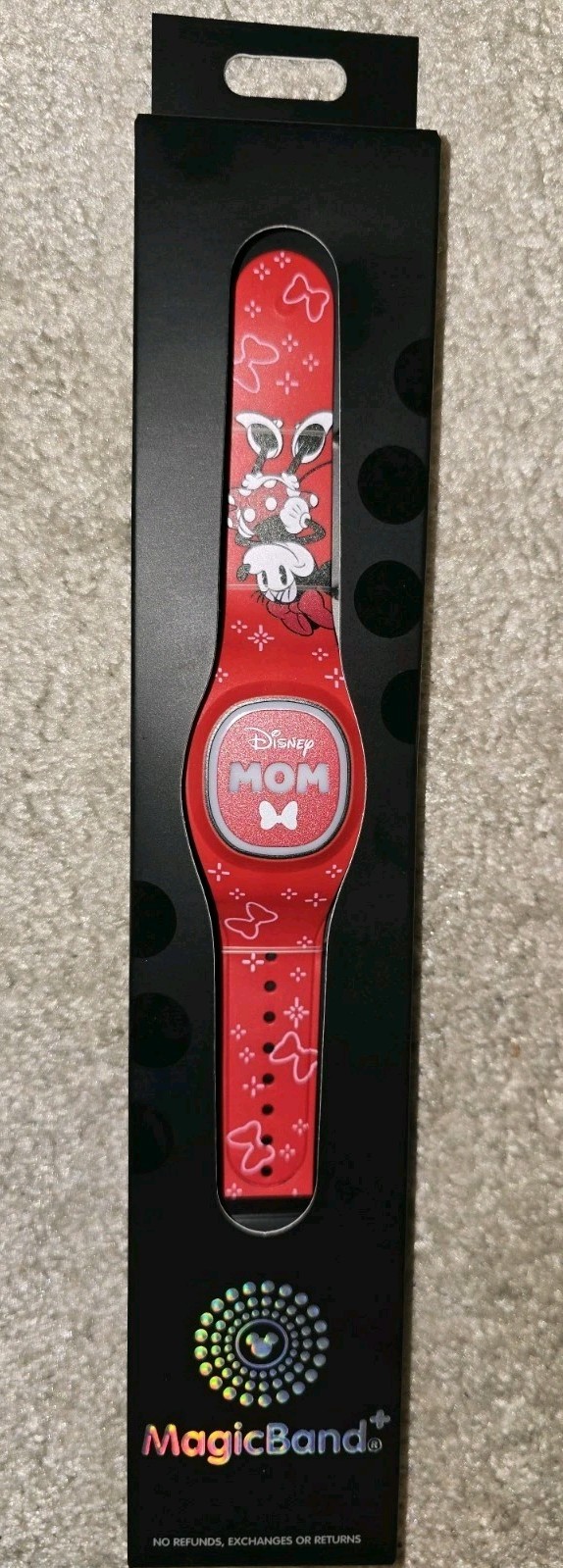 NEW 2025 Disney Parks Magic Band Plus Disney Mom Minnie Mouse Bow ~ Unlinked
