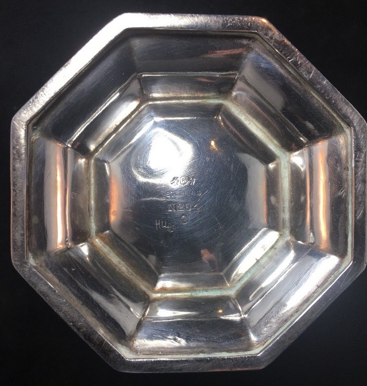 Sterling Silver Tea Caddy Octagonal Form Reed & Barton