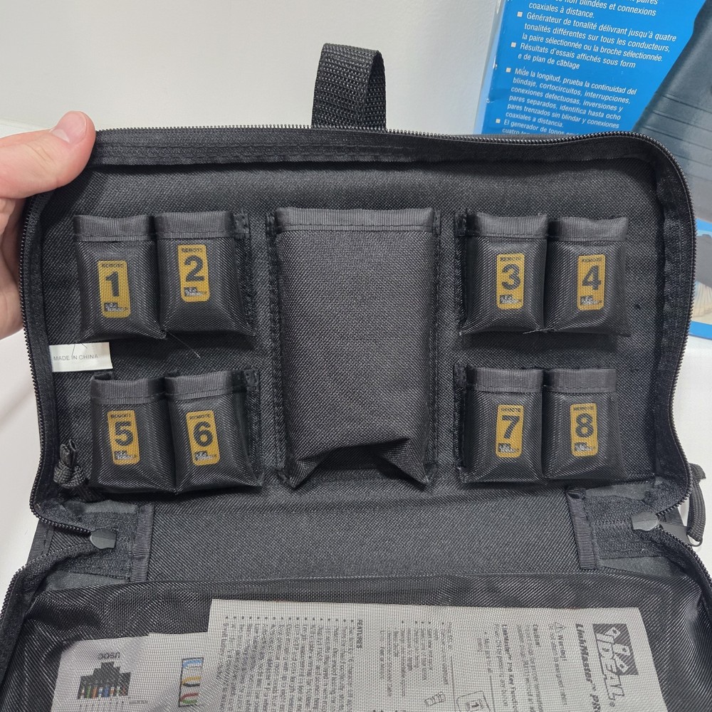 IDEAL LINK MASTER PRO Network Cable Tester In Carrying Case Model #33-825