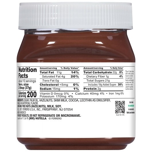 Nutella Hazelnut Spread with Cocoa, 13 Ounce, 60 Per Case