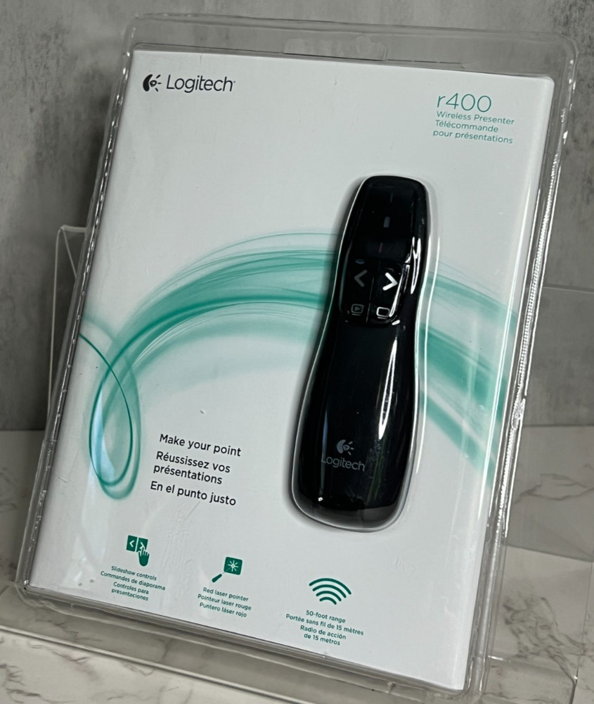 NEW/SEALED! Logitech R400 Wireless Red Laser Presentation Remote and Pointer