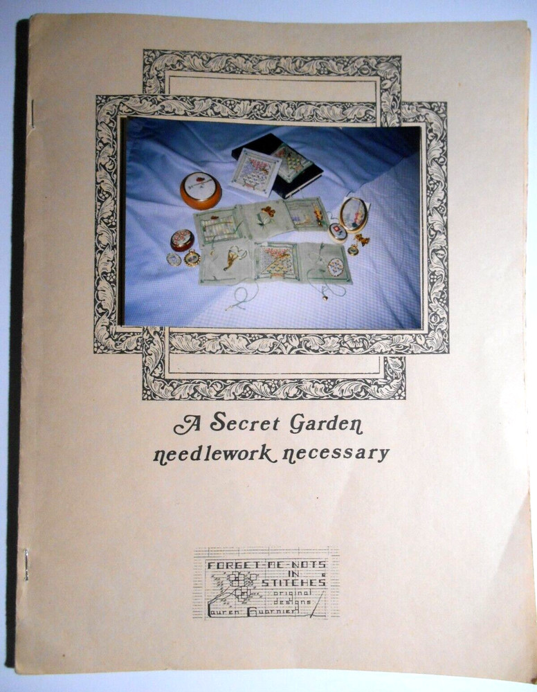A SECRET GARDEN Needlework Necessary Cross-Stitch Pattern by Forget-Me-Nots