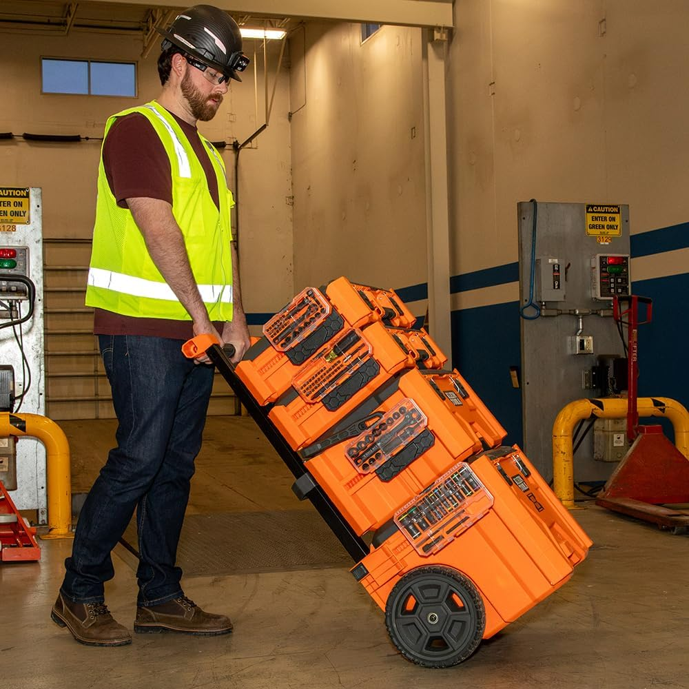 KNECT 15-Piece Impact Rated Pass through Socket Set with Modbox Case, Sockets