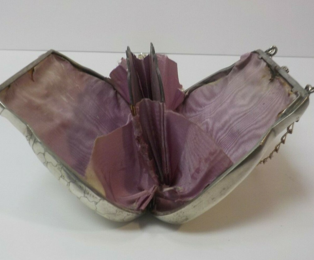 Antique Russian .800 Silver Handbag, c. 1900, Monogram