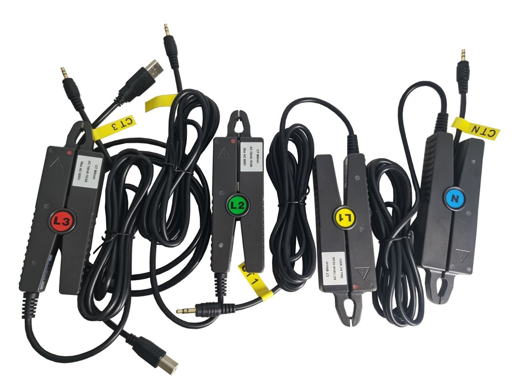 3 Phase Power Quality Analyzer Power Energy Meter with 4PCS Current Clamp