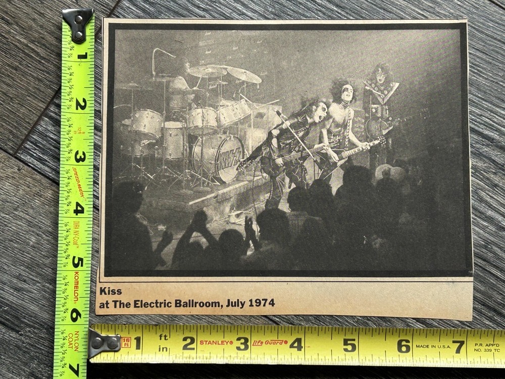 KISS Concert Clipping 1st Tour Jul 1974 Atlanta Electric Ballroom Vintage Aucoin