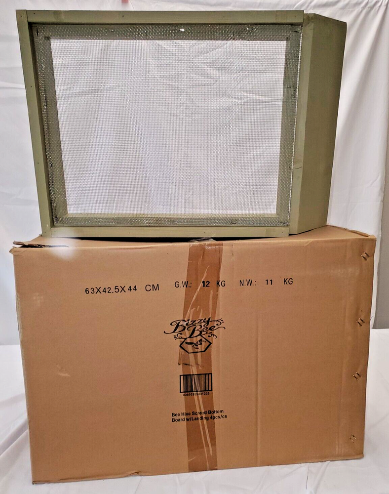BizzyBee 4 pack Langstroth Bee Hive 10 Frame Blemished Bottom Screened Board