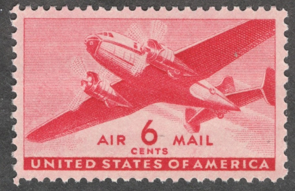 US. C25. 6c. Transport Plane, MNH. 1941.