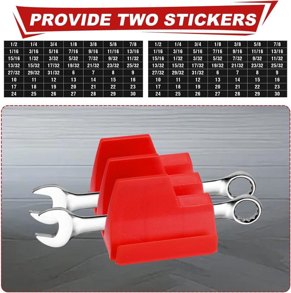 80 Slots Magnetic Modular Wrench Organizer Compact Tool Storage Slots Hold Tools