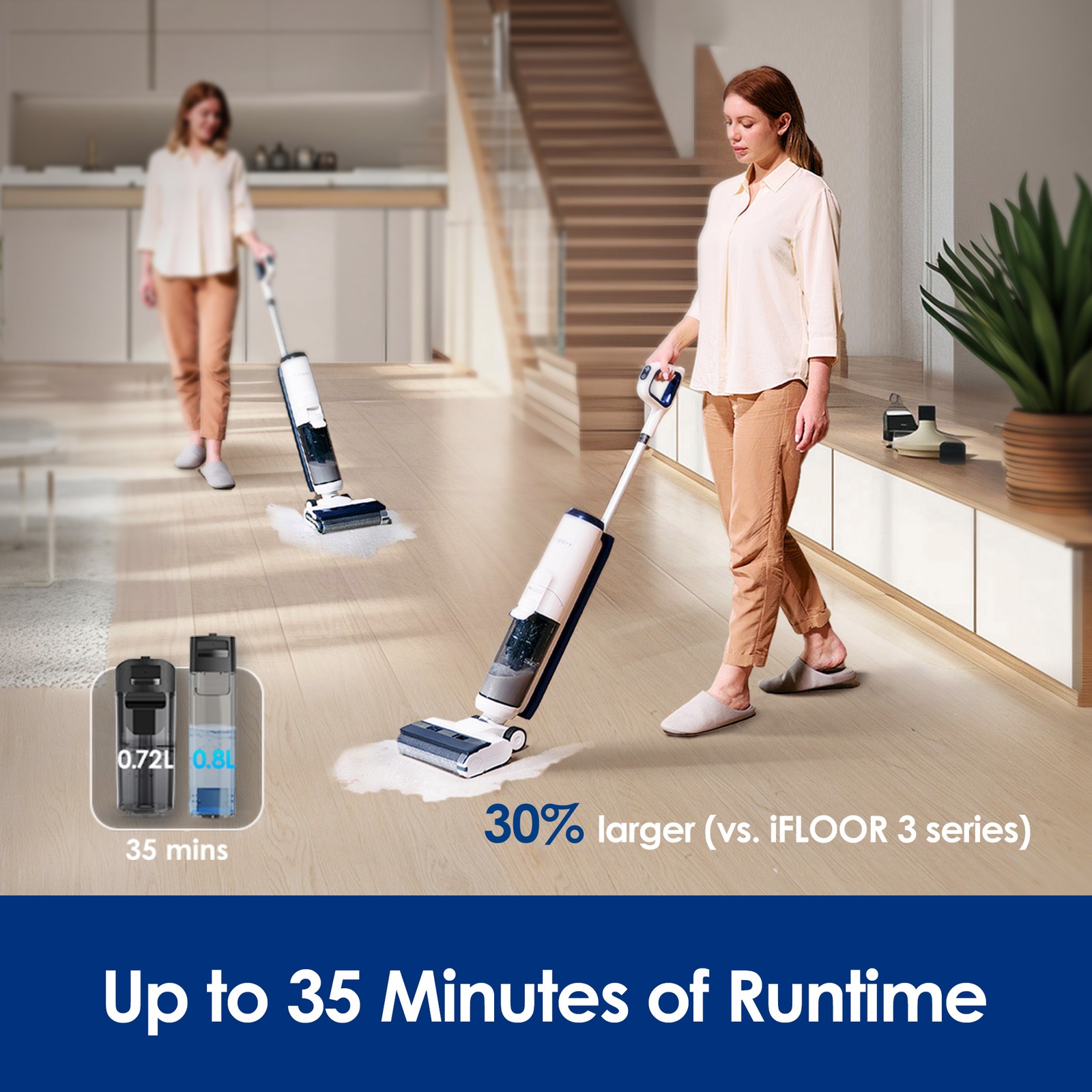 Tineco iFLOOR 5 Breeze Complete Wet Dry Vacuum/Floor Washer