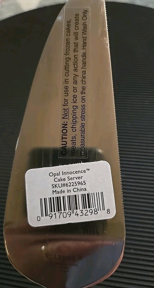 Lenox NIB Opal Innocence Cake Server