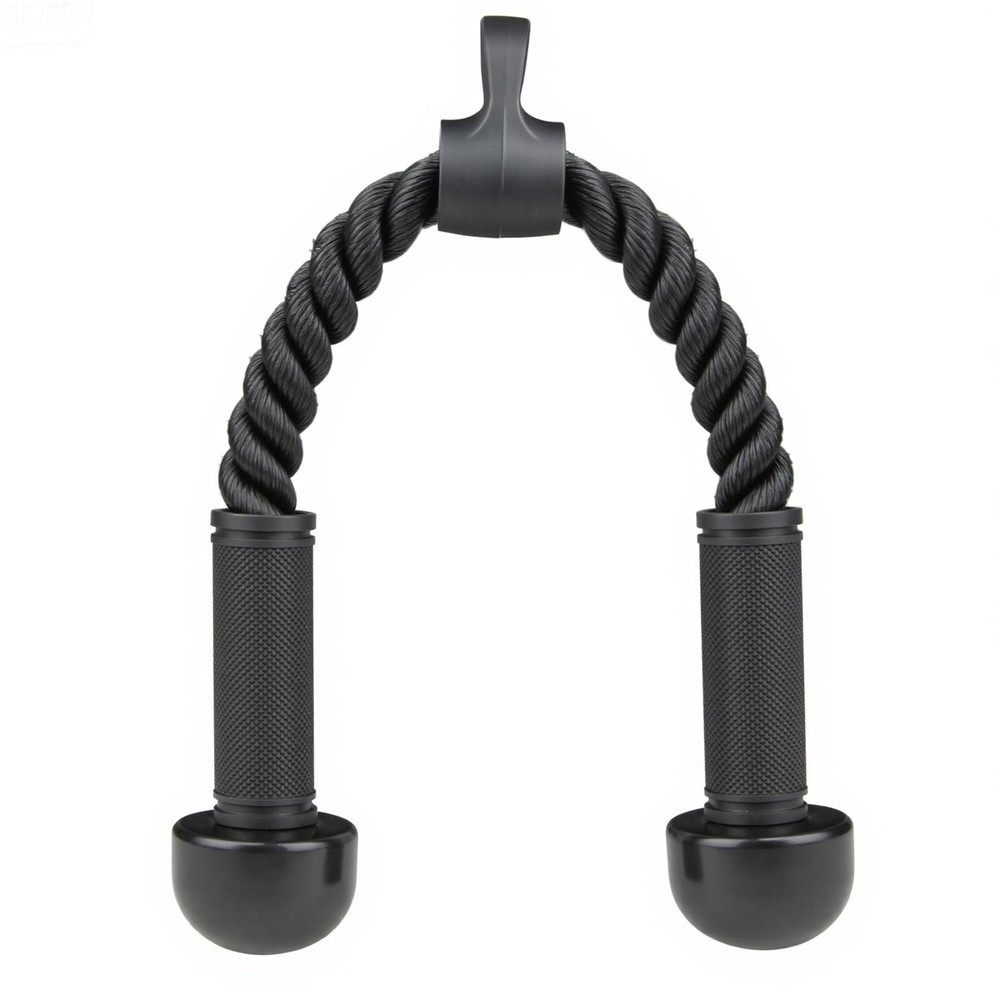 Tricep Rope Cable Attachment for Gym Rope Pull-Down Attachment with Rubber Ha...