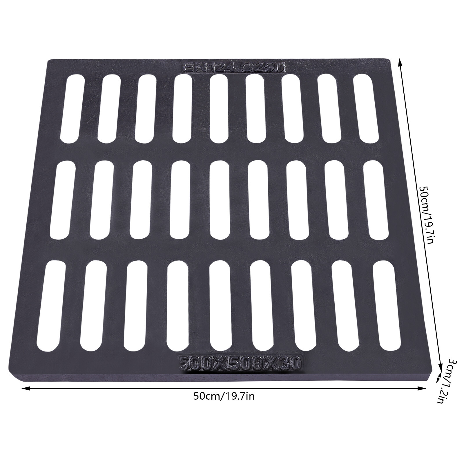 Cast Iron Sewer Grate Drain Catch Basin Cover Strainers Trench Drainage Outdoor