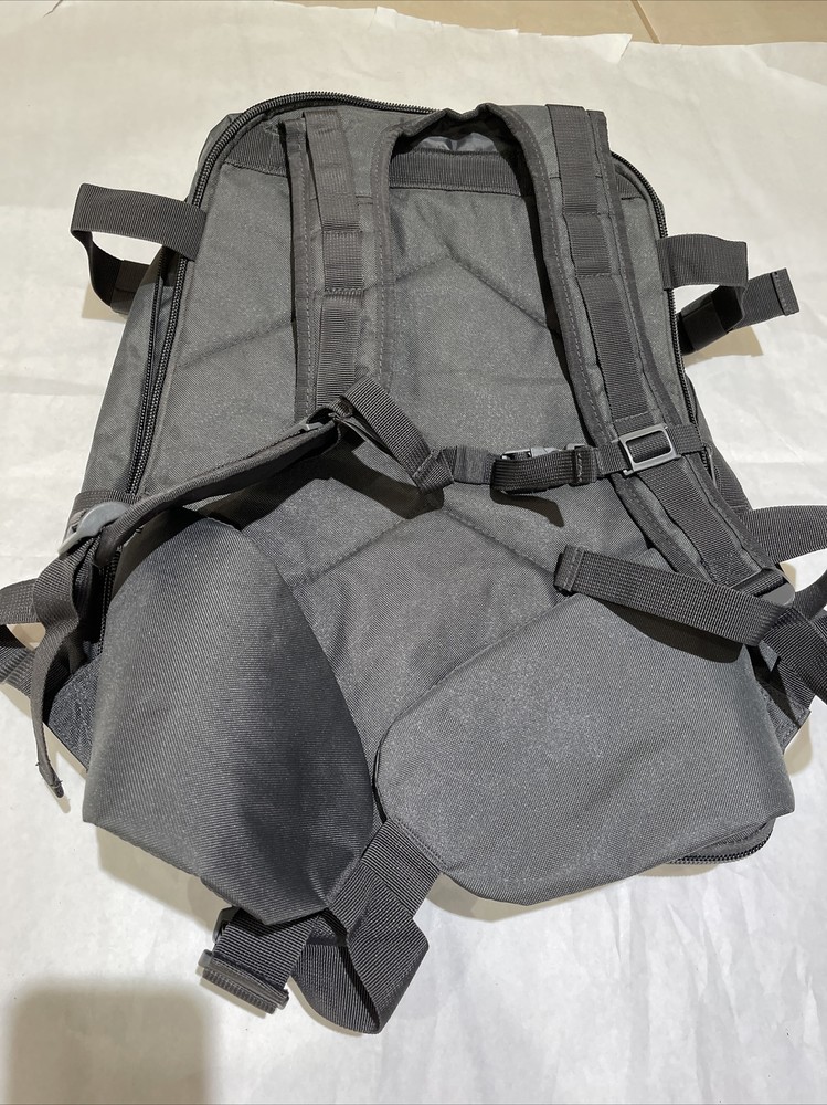 wolfTactix 39-64L Expandable Tactical Backpack Dark Gray Multi Compartments NEW