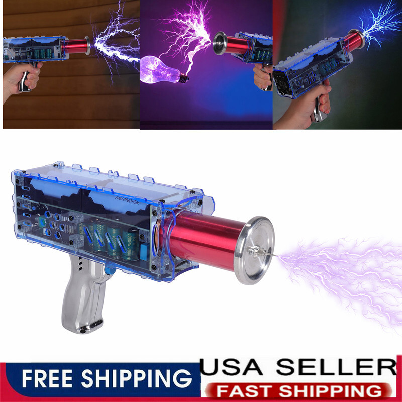 New Handheld Tesla Coil Gun Arc Generator Trigger Mode Artificial Lightning DIY